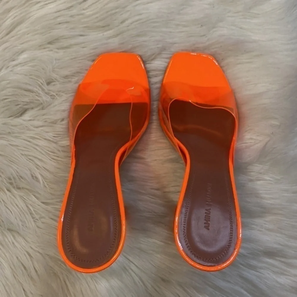 Amina Muaddi Lupita glass‎ sandal size 39EU - Picture 7 of 13